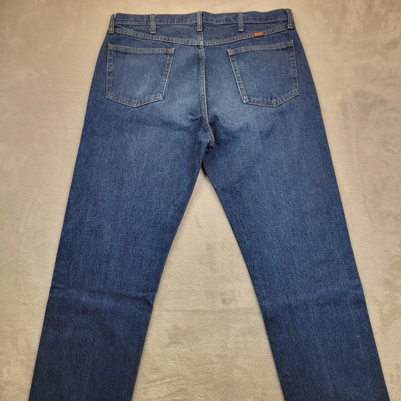 Rustler Jeans Men 38x32 Blue Denim Pants Straight Classic Vintage Cotton 87619PW - Picture 10 of 10